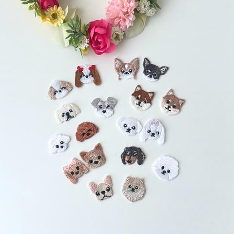 わんこプチ刺繍ワッペン