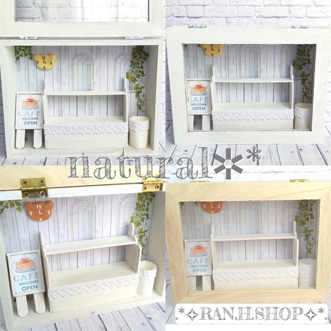 2200円 SHOPお作りします♡*。+　板壁ホワイトver