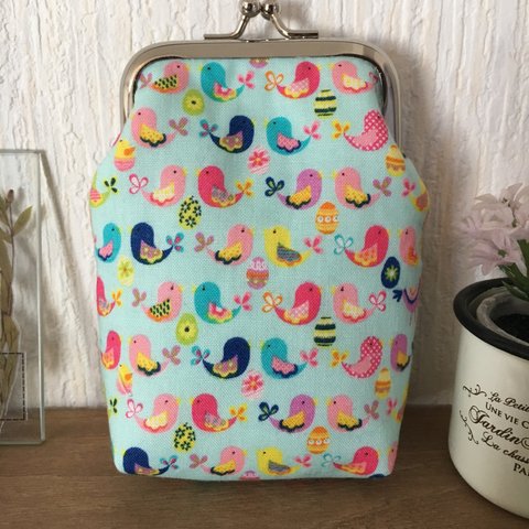 オーダー品☆小鳥のカードケース専用がま口財布👛