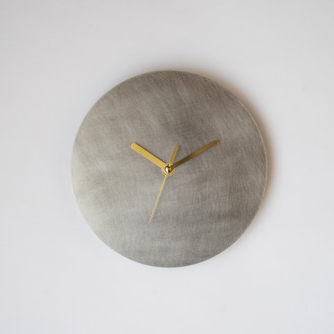 【受注製作】壁掛け時計−タイプ1/ステンレス　minimal wall clock <DISK-type1> / stainless