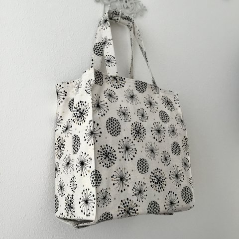 レトロスターバーストエコバッグ、レトロタンポポのタイト・アンド・タイディ・トートバッグ; Retro Dandelion Starbursts Tight ‘n’ Tidy Tote Bag