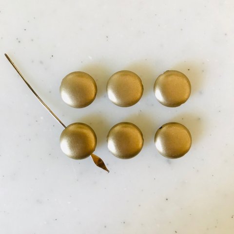 Matte Gold Puff Coin Beads