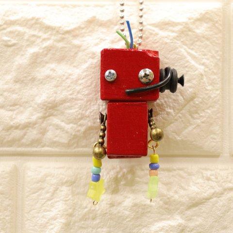 【715】木のロボット　木製のロボット　ハンドメイド　木製雑貨 インテリア　キーホルダー