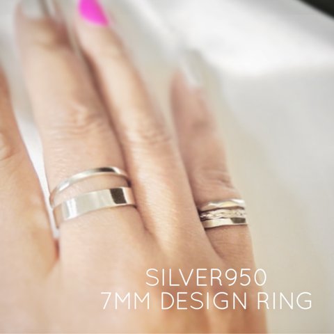 受注制作 silver950 7mm design ring