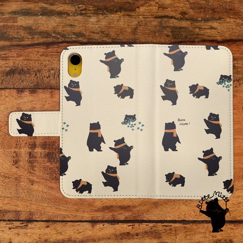 クマの手帳型スマホケース Android
