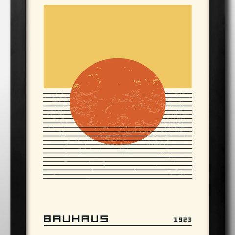 11360■A3アートポスター『バウハウス　BAUHAUS』絵画　イラスト　デザイン　北欧　マット紙