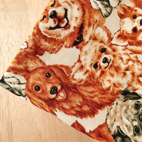 【オックス55×50】DOG・アイボリー