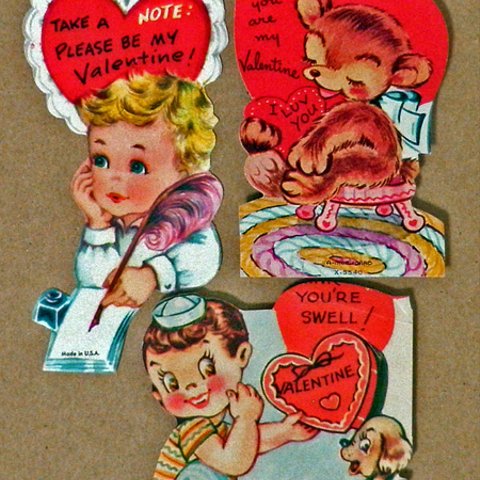 Vintage U.S.A.バレンタインカード３枚セット DA-VSET056