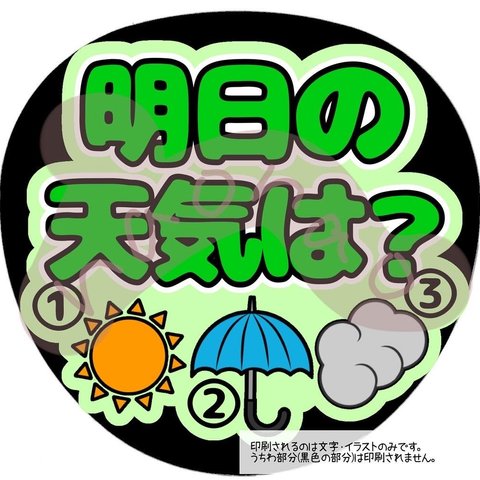 明日の天気は？(外枠ミント)