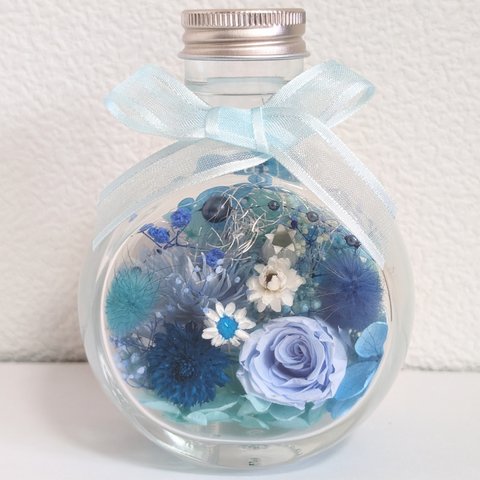 ハーバリウム    ブルーローズ   150ml