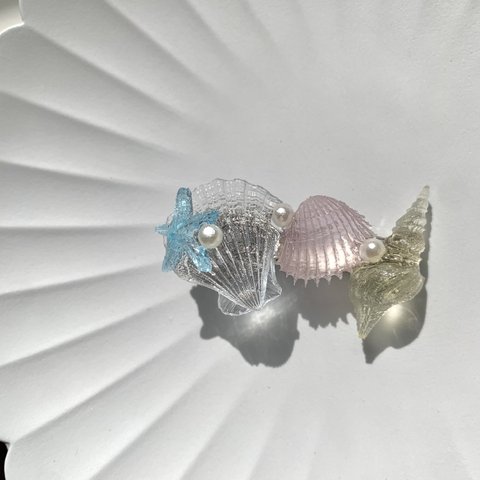 マーメイド🐠貝殻バレッタ