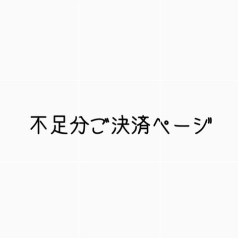 【kaori様専用ページ】不足分ご決済ページ