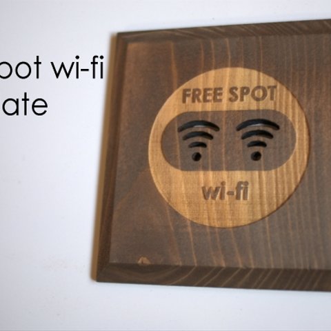 【送料無料】フリースポット Wi-Fi プレート ブラウン　FREESPOT(P-B)