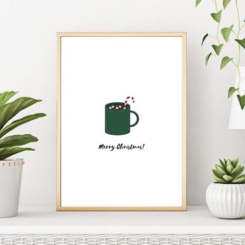 【コーヒーとクリスマス】アートポスター  
