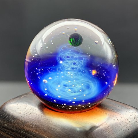 宇宙モチーフガラス   瑠璃-030