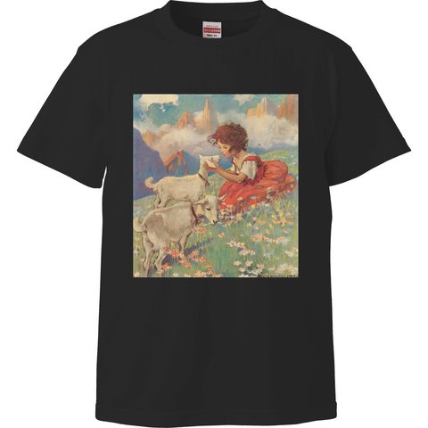 ジェシー・ウィルコックス・スミス 「アルプスの少女ハイジ」絵画 アート 半袖 長袖 メンズ レディース tシャツ