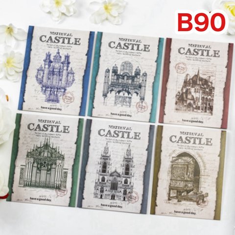 B90♡castle♡マステ素材ステッカー♡シール♡お城