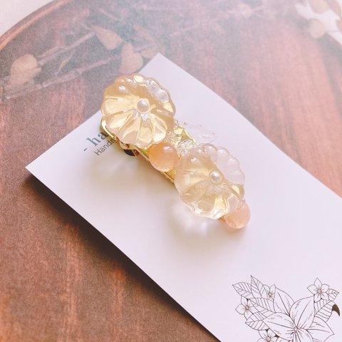 和菓子ヘアクリップ（ピンク）