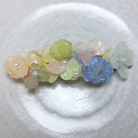 紫陽花のバレッタ🌼.*