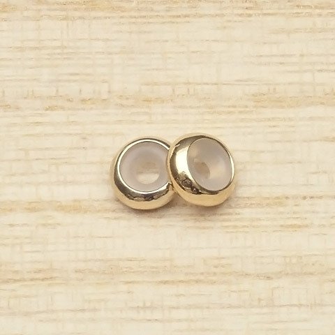 14KGF ストッパーロンデルビーズ 7mm【2コ販売】(14K-478BZ