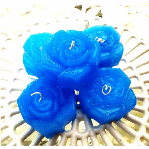 ≪リンネル9月号掲載品≫ 青いバラ キャンドル ALTER EGO Candle  ｢Blue Rose｣ セミオーダー