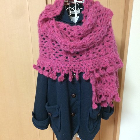 模様編みのストール
