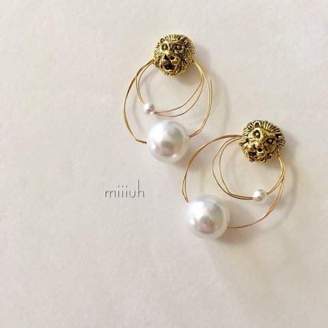 Lion○pearl○ピアス/イヤリング&リング