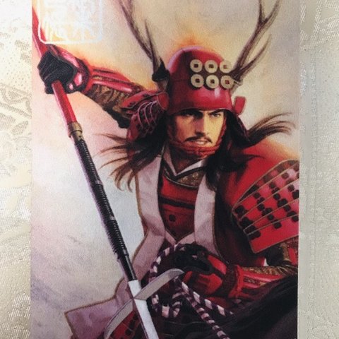 御朱印帳★戦国武将 真田幸村　イラストレーター：長野 剛　『六文銭の赤備え』