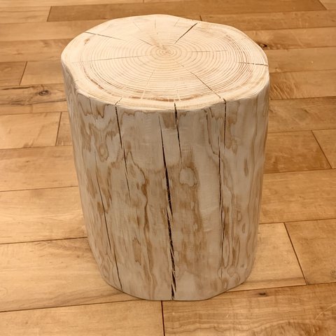 Hinoki  Wood Stool    No.180