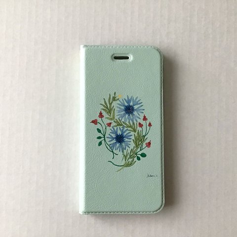 charm flowers (受注生産) おまじない　スマホケース　手帳型　ベルト無し