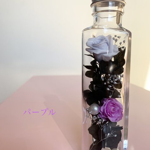 【値下げ中】紫のバラのハート型ハーバリウム♡