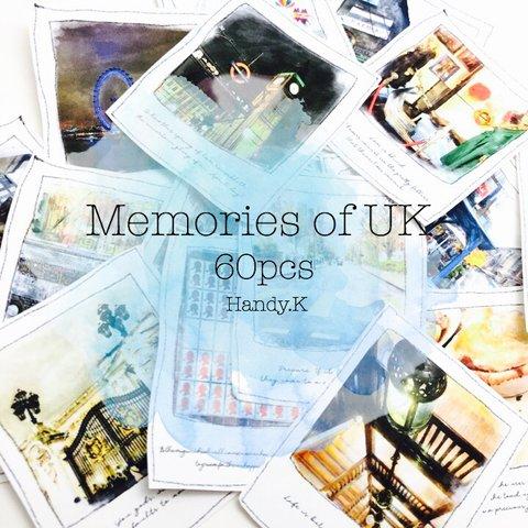 【送料無料】ポラロイド風シール "Memories of UK with William Shakespeare Quotes"