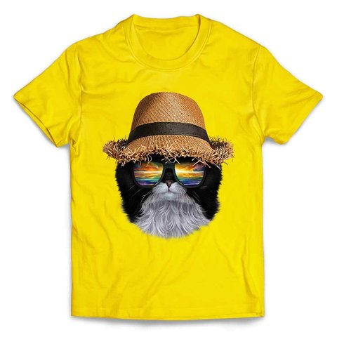 半袖Tシャツ 【タキシードキャット 猫 ねこ 帽子】 by FOX REPUBLIC