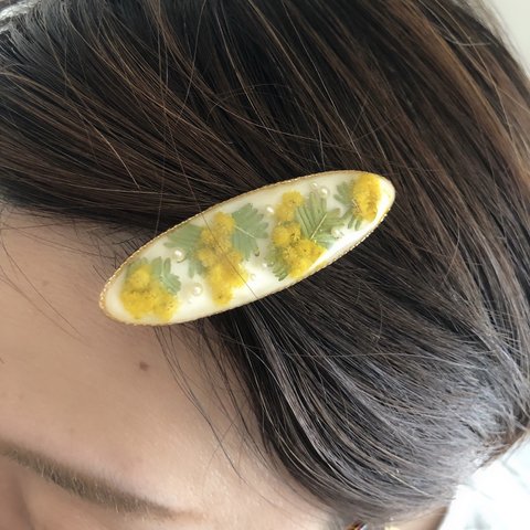 【数量限定】ミモザのヘアクリップ