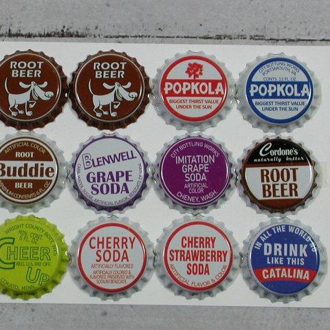 ♛アメリカのビール王冠キャップ / ヴィンテージデザイン復刻版 未使用品 12個セットBC12-Vintage10