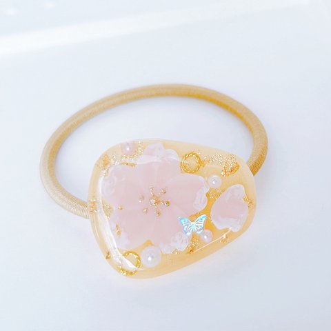 お花見💛春の桜ヘアゴム🌸 レジン