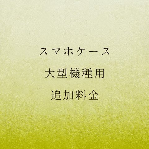 スマホケース【大型機種】追加料金