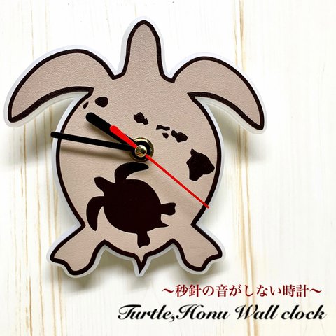 「Turtle,Honu」壁掛け時計 Wall clock  静音