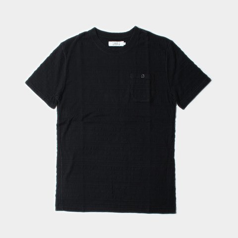 JARLD　Jacguard FablicポケットTシャツ　162-6186　ブラック　Mサイズ