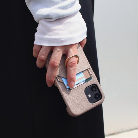 上品なリング付き iphoneケース カード収納 レザー 全機種対応 大人かわいい iPhone14 iPhone13 pro iPhone12 mini iphone11 iPhoneXs