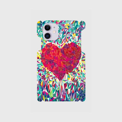 ジオメトリック　”one-love”　iphone　6plus/7plus/8plus/11　pro　等　大サイズ専用ハードケース