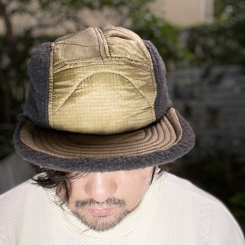 fear&desire "neo vintage" USA army poncho remake boa fleece  5panel cap F