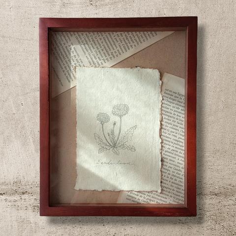 【一点物 ダンディライオン たんぽぽ】 植物 ボタニカル 花 インテリア アート モダン ハーブ 木製