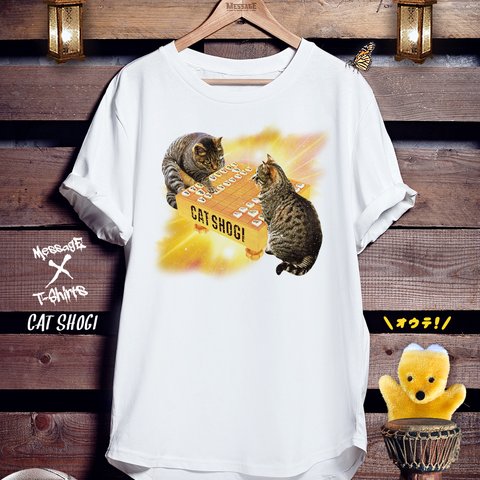 おもしろねこTシャツ「CAT SHOGI」