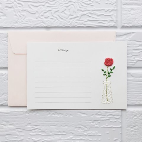 ♡再販16♡一本の赤いバラの花（花言葉入り）♡バースデー♡記念日♡告白♡ありがとう♡結婚祝い♡ウェディングカード♡