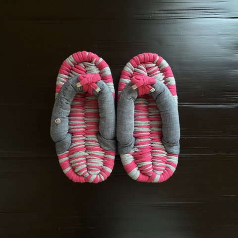 【FLIP TEE FLOP】18cm 布ぞうり キッズ《ピンク》《グレー》《ダンガリー》