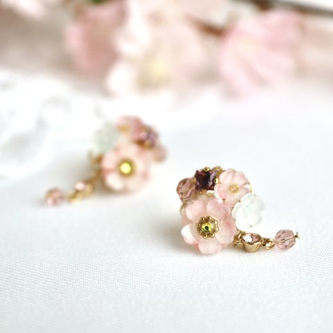 桜の花束ピアス/イヤリング