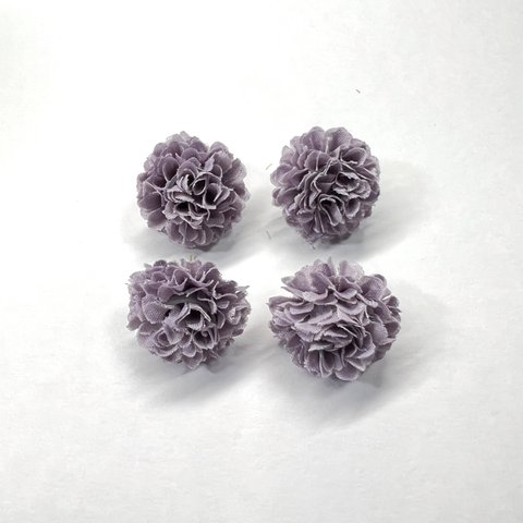  【4個】ミニミニピンポンマム  アンティークグレーパープル  造花