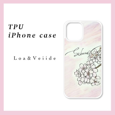 春におすすめ★桜★iPhone ソフトケース TPU《桜 サクラ さくら》iPhone各種対応　おしゃれ　かわいい　上品