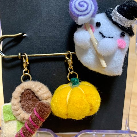 ハンドメイド  フェルト　ハロウィン　ピン